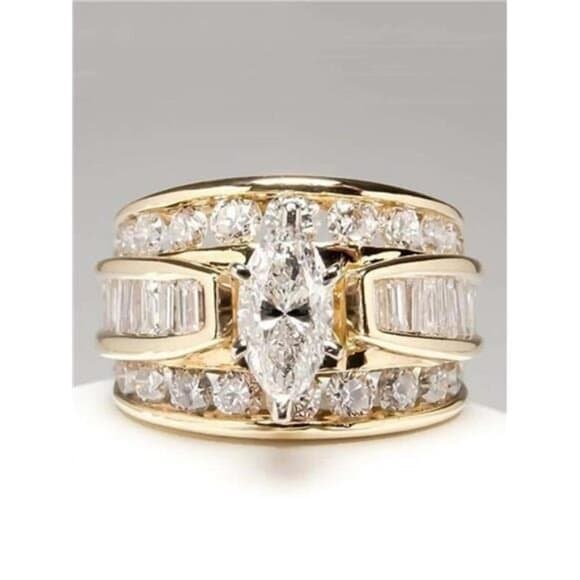 Fashion Cubic Zirconia Decor Ring - Thumbnail 8