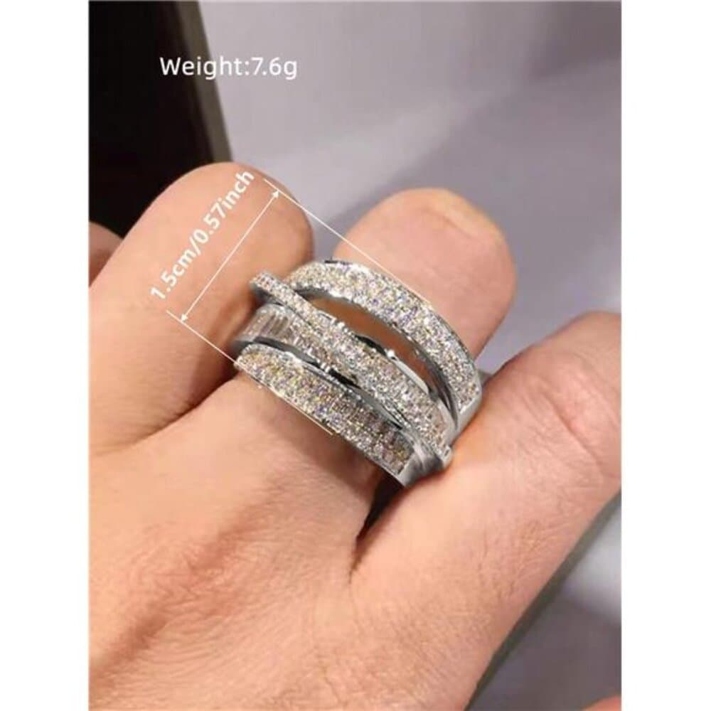 Gorgeous Cubic Zirconia Ring For Women For Wedding Engagement Party - Thumbnail 8