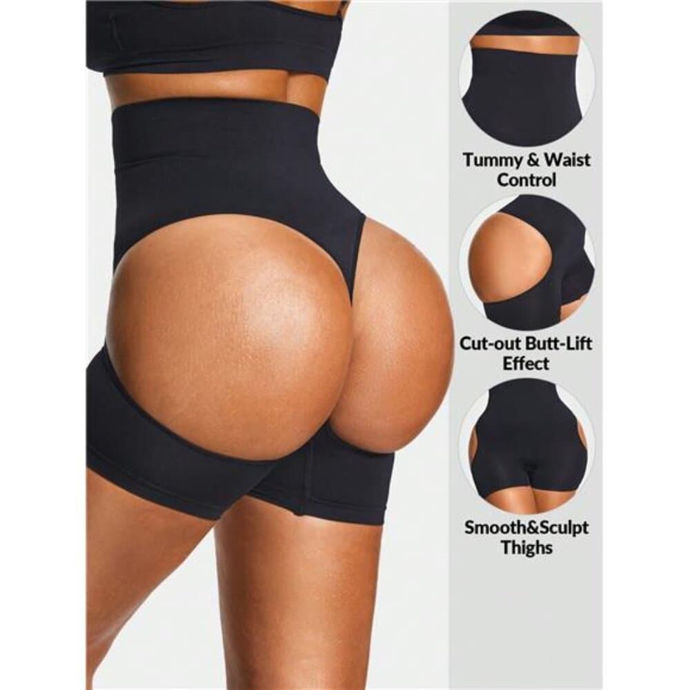 Shape Seamless Cut-Out Mid Thigh Short Body Shaper Butt Lifter-Tummy Waist - Thumbnail 9
