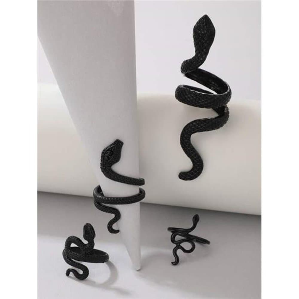 4pcs/set Snake Design Ring - Thumbnail 10