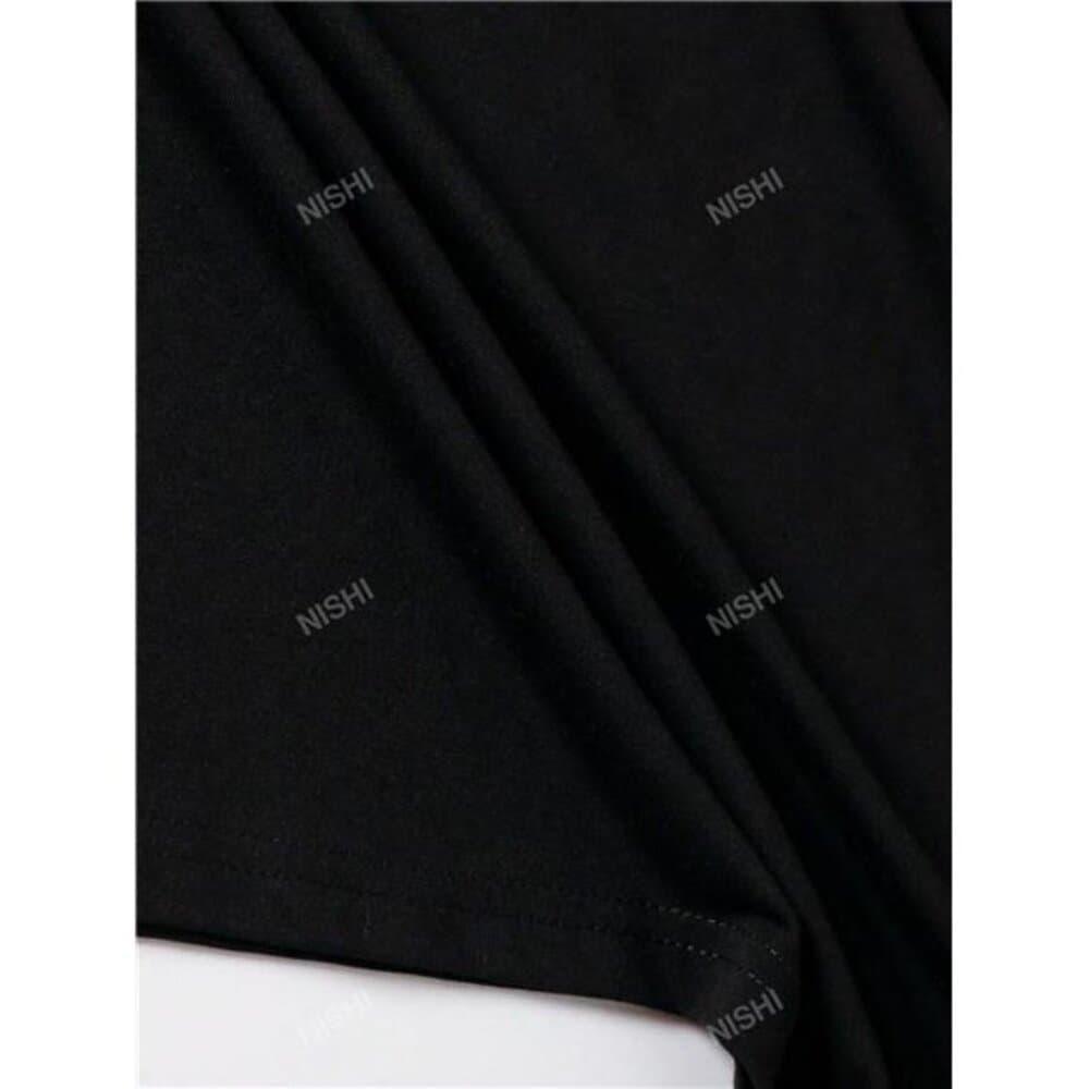 Letter Printed Long Sleeve Hooded T-Shirt - Thumbnail 3