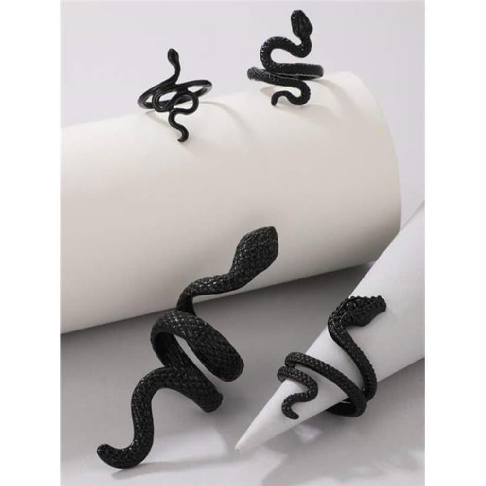 4pcs/set Snake Design Ring - Thumbnail 4