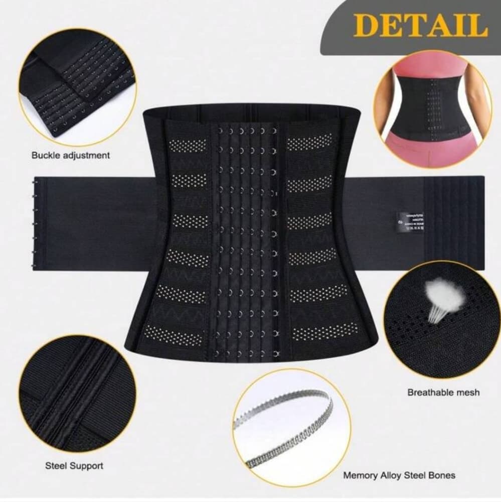 Wrap Waist Trainer Double Belt Faja Body - Thumbnail 2