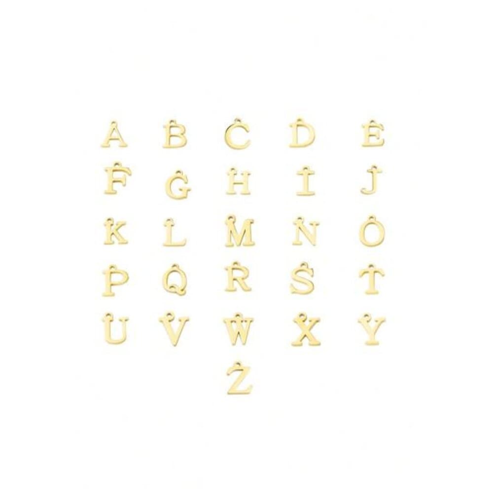 Letter Initial Necklace For Women Capital Cz A-Z Alphabet Gold Color Necklace - Thumbnail 2