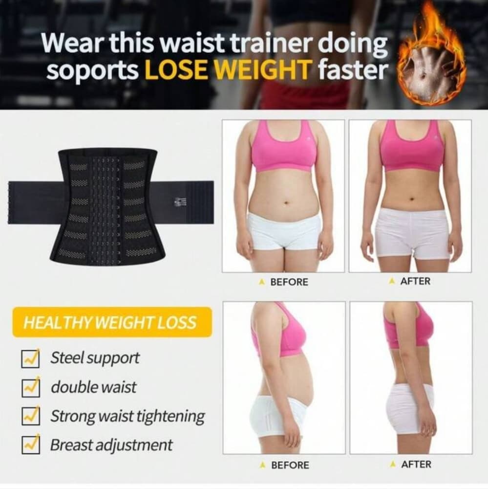 Wrap Waist Trainer Double Belt Faja Body - Thumbnail 3