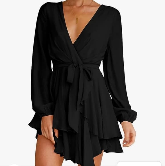 Black Beauty V Neck Dreas - Thumbnail 5