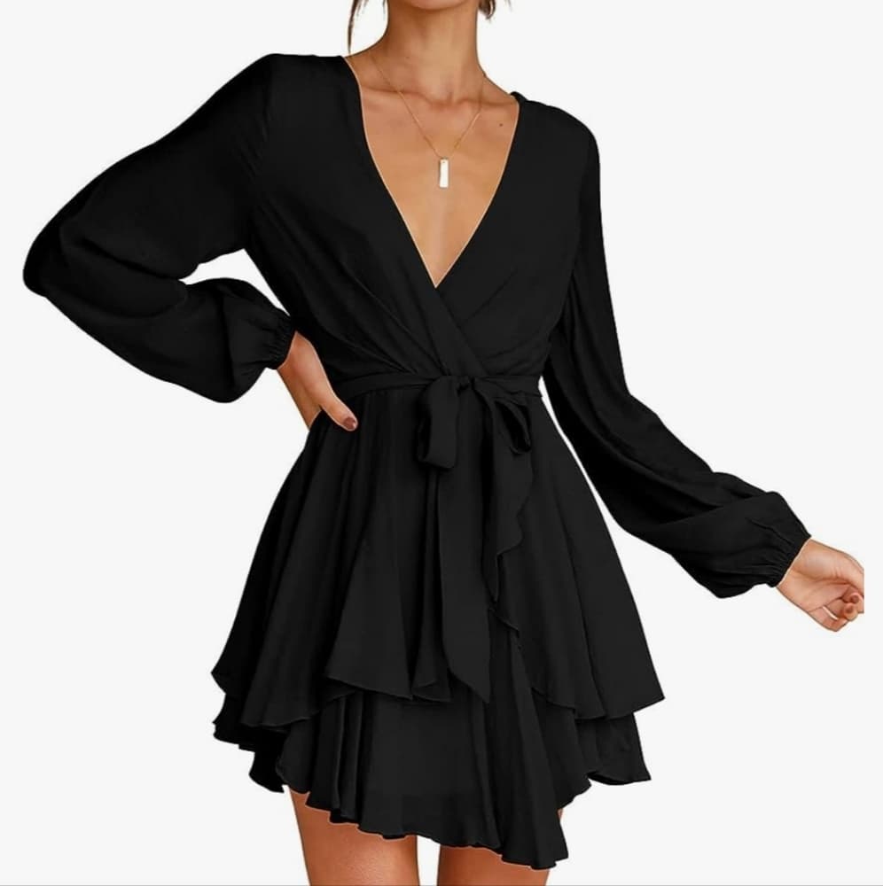 Black Beauty V Neck Dreas - Thumbnail 2