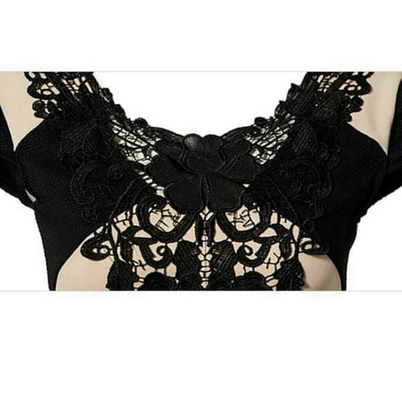 Sexy Lace Slimming Sleeveless Bodycon Dress - Thumbnail 3