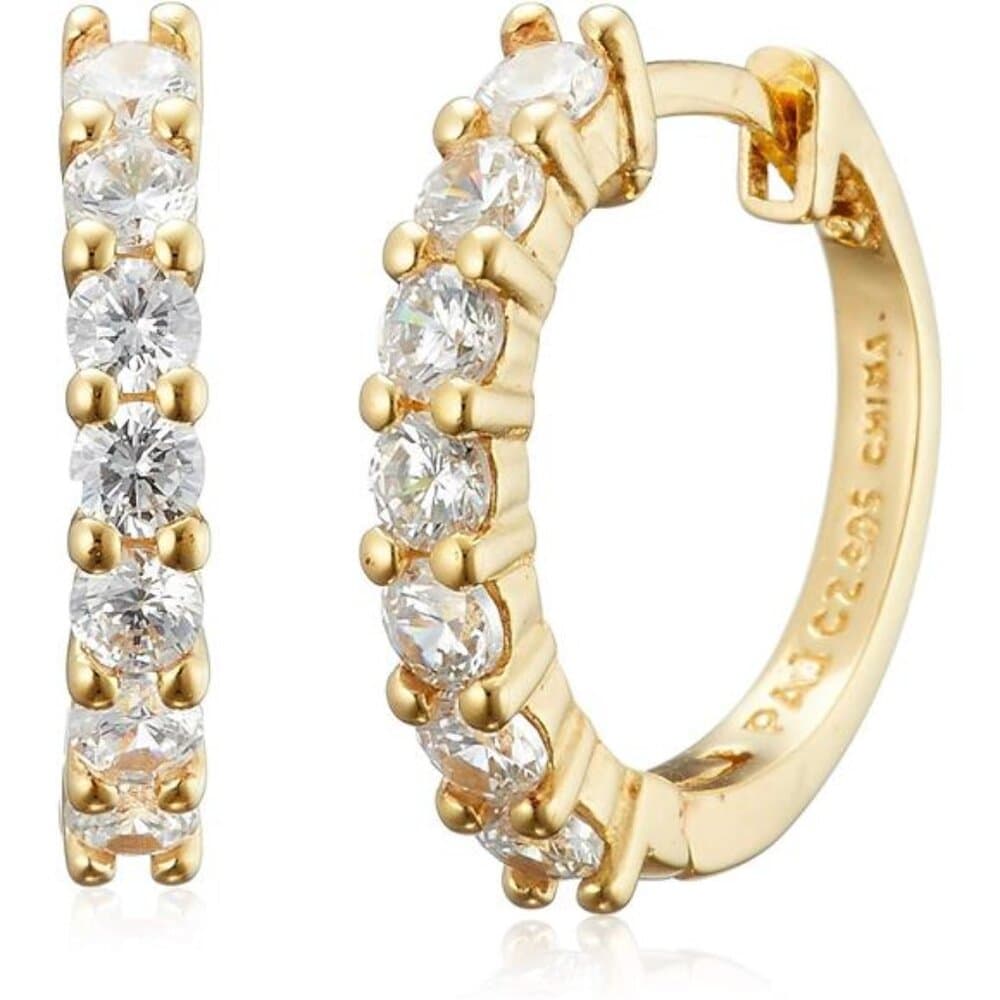 Beautiful Hinged Huggie Hoop Earrings - Thumbnail 7