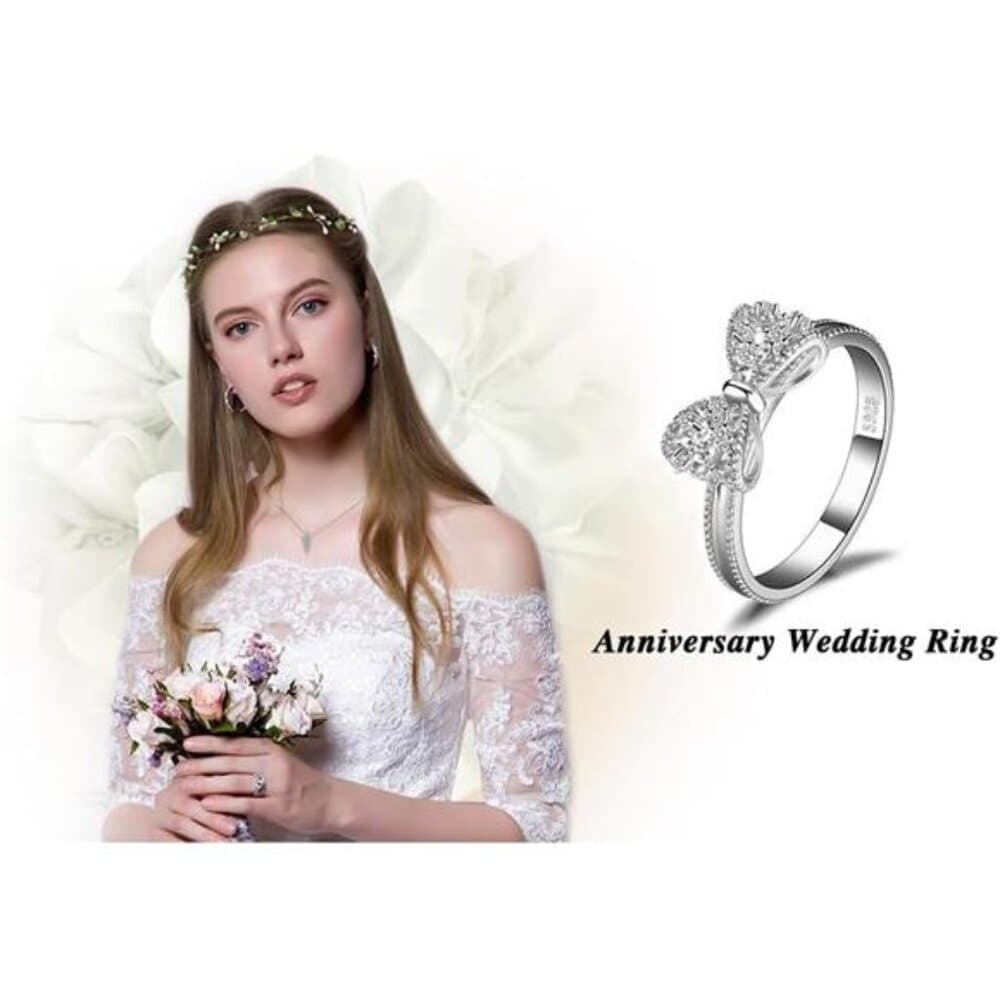 JewelryPalace 14k White Yellow Rose Gold Plated 925 Sterling Silver Rings for - Thumbnail 5