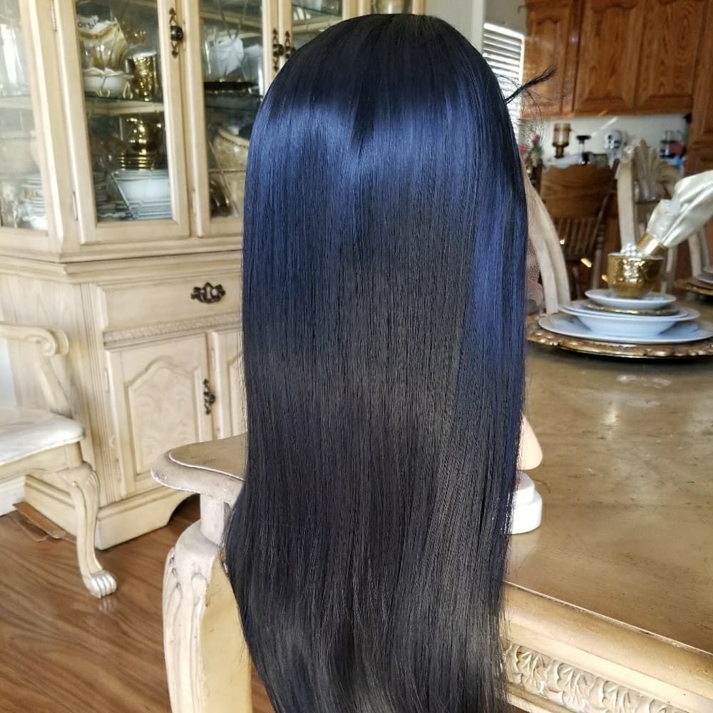 Straight Black Beauty LaceFront Wig Wig 22-24inche - Thumbnail 6