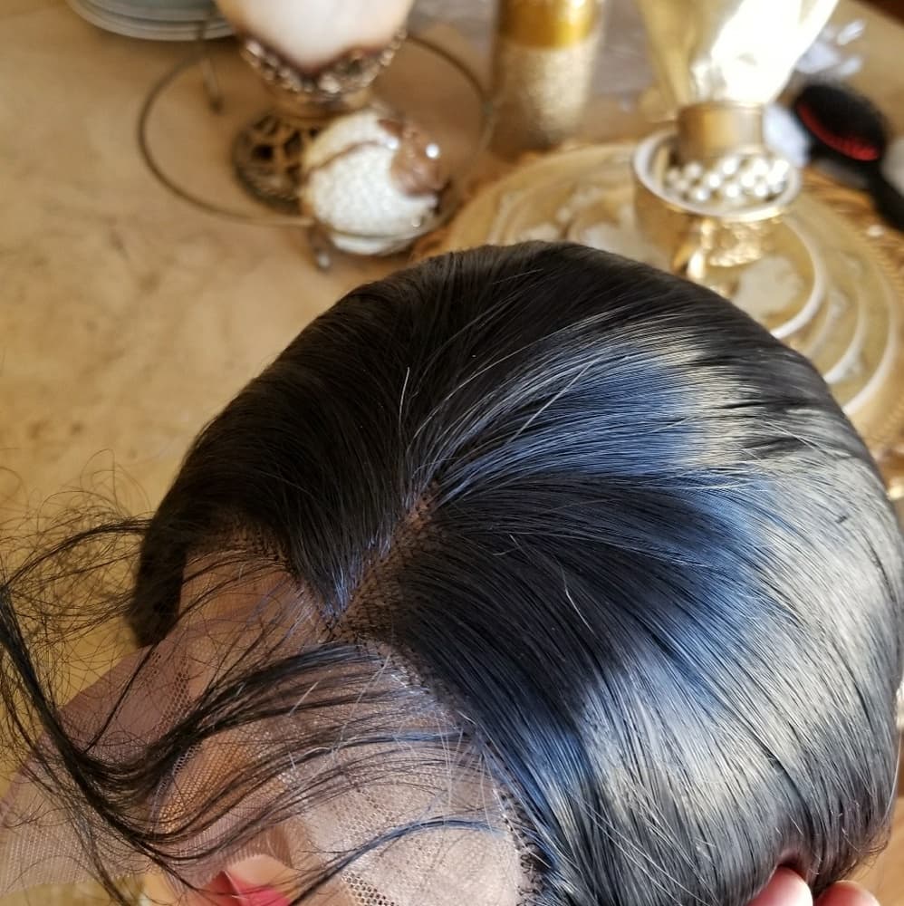 Straight Black Beauty LaceFront Wig Wig 22-24inche - Thumbnail 3