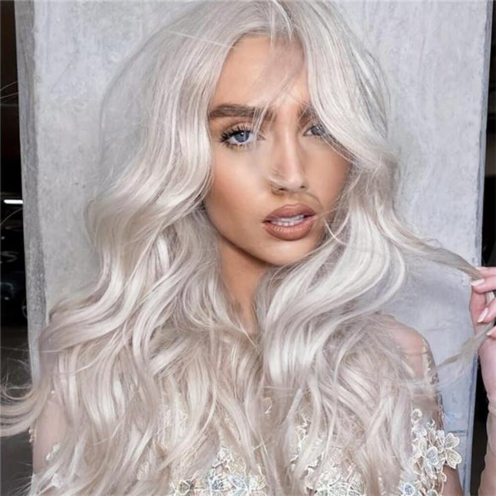 Light Gray Lace Front Glueless Wig 22 inch!! - Thumbnail 3