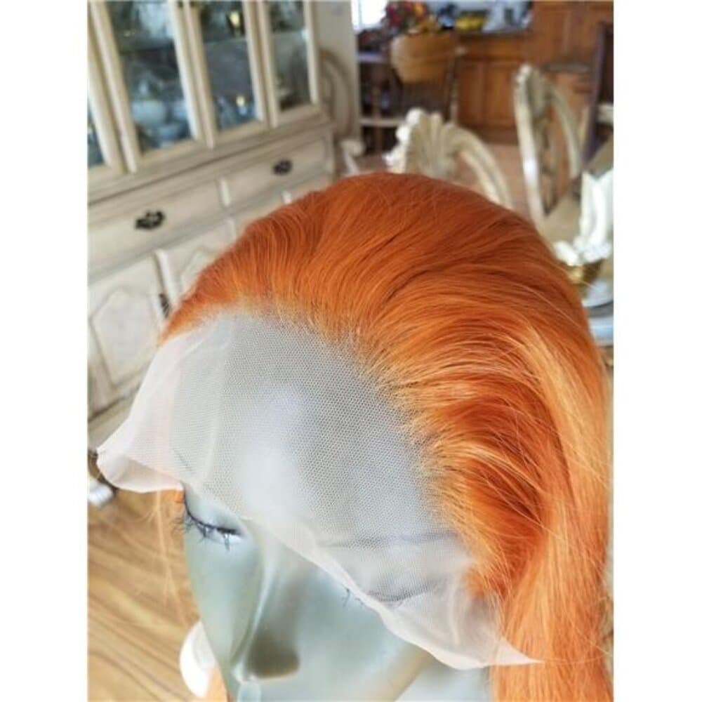 Orange Copper Lace Front WigCosplay Blonde Long Loose Wave Super LongBody - Thumbnail 2