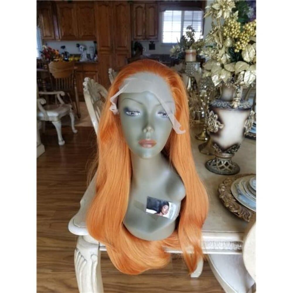 Orange Copper Lace Front WigCosplay Blonde Long Loose Wave Super LongBody - Thumbnail 11