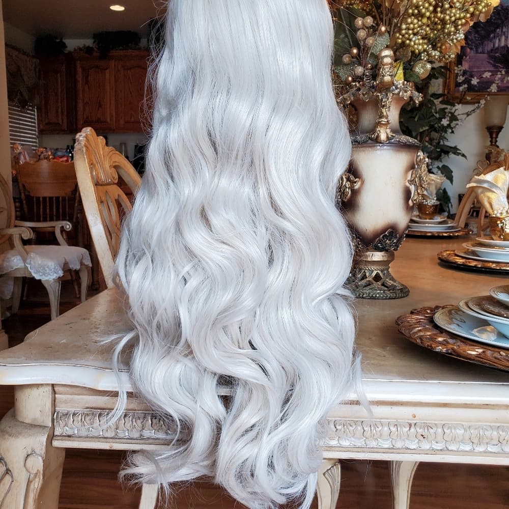 White Blonde Full Wig 20-24 inches!! READY TO SHIP TODAY!!! - Thumbnail 9