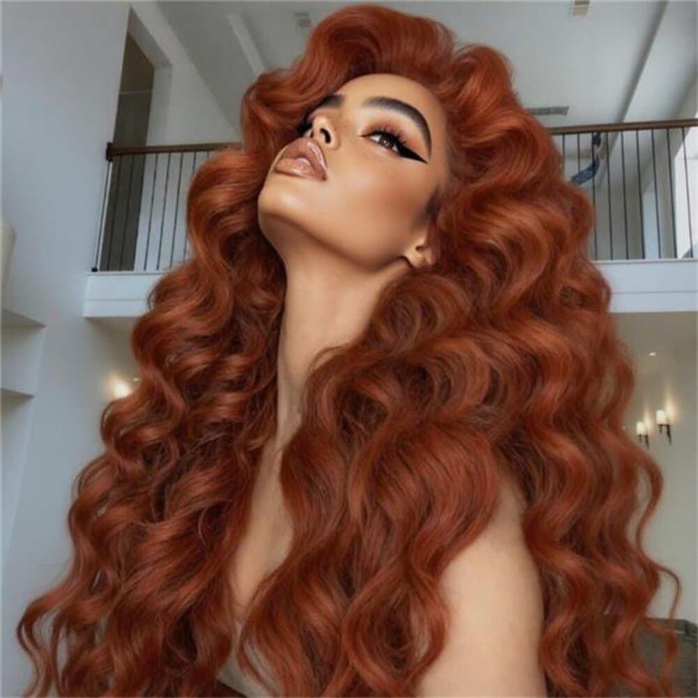 Dark Copper Beauty Lace Front Wig - Thumbnail 3