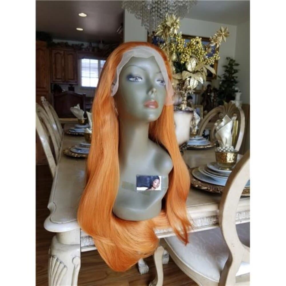 Orange Copper Lace Front WigCosplay Blonde Long Loose Wave Super LongBody - Thumbnail 10