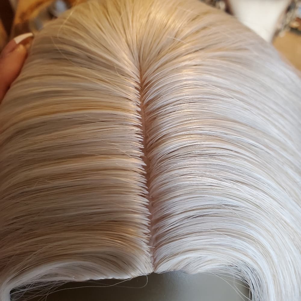 White Blonde Full Wig 20-24 inches!! READY TO SHIP TODAY!!! - Thumbnail 12