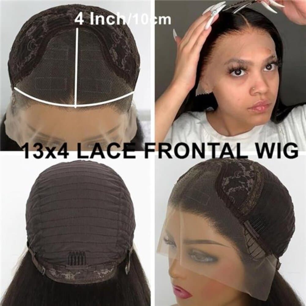 Ombre Blonde Curly Synthetic Wig 13x4 HD Lace Front Wigs for Women | Deep Wave - Thumbnail 6