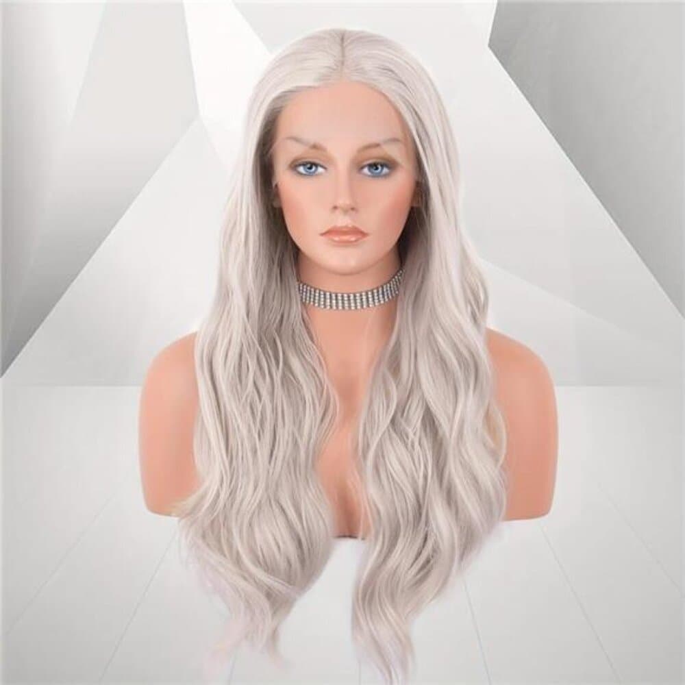 Light Gray Lace Front Glueless Wig 22 inch!! - Thumbnail 2