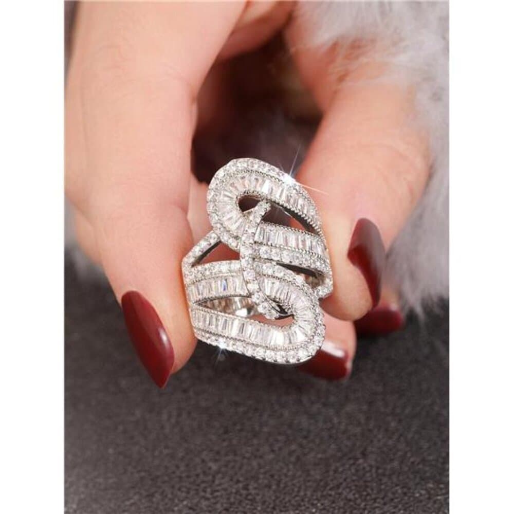 1 PC Classical Cubic Zirconia Ring For Women For Wedding Engagement Anniversary - Thumbnail 6