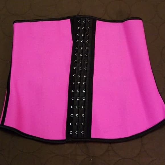 Rose Red Pink Latex Waist Trainer - Thumbnail 6