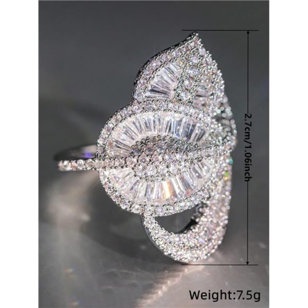 1 PC Classical Cubic Zirconia Ring For Women For Wedding Engagement Anniversary - Thumbnail 4