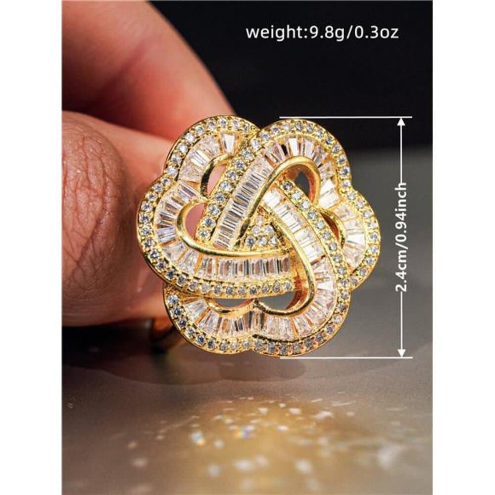 1 PC Classical Cubic Zirconia Ring For Women For Wedding Engagement Anniversary - Thumbnail 9