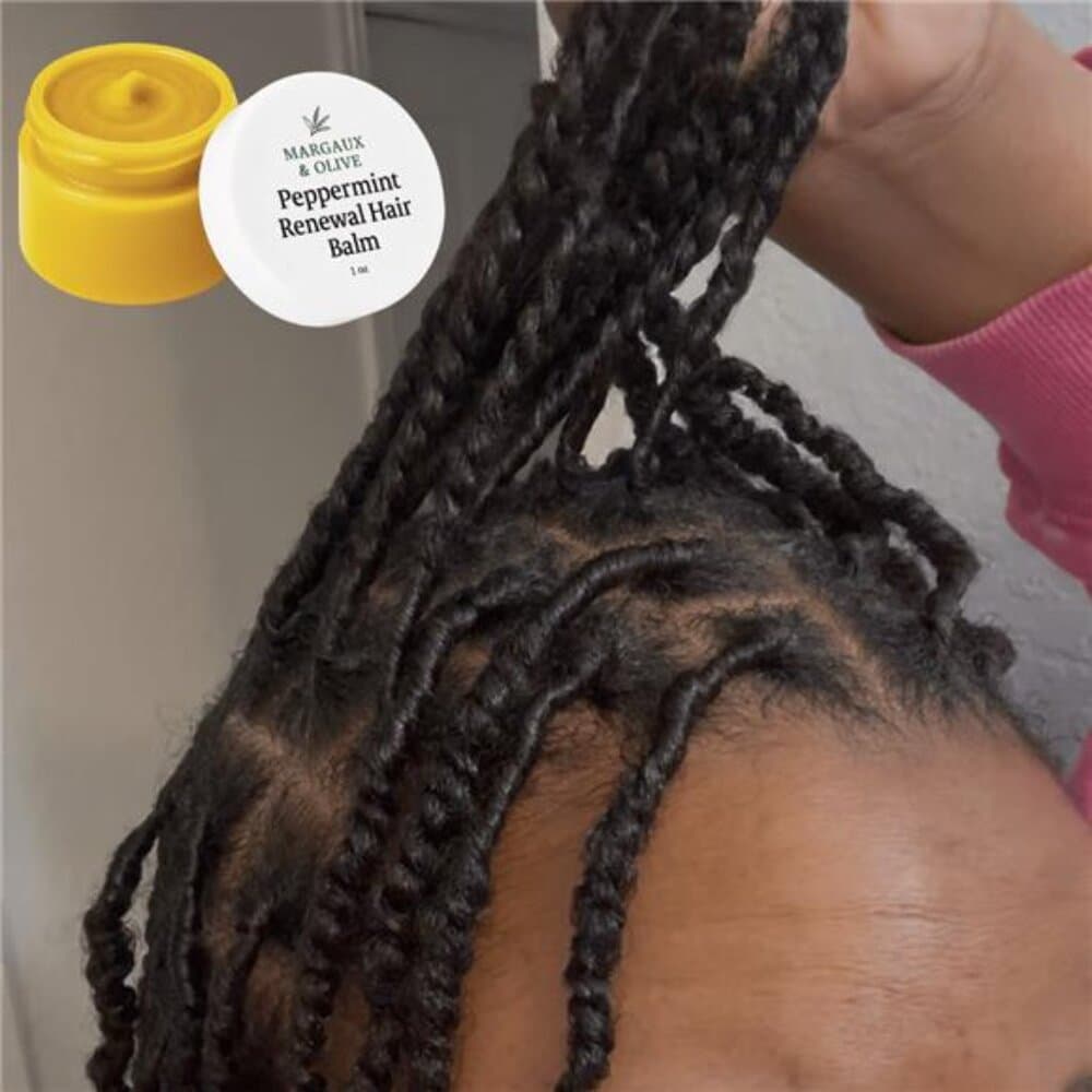 Peppermint Herbal Hair Balm | 20+ Oils & Herbs with Shea Butter, Aloe & Castor - Thumbnail 6
