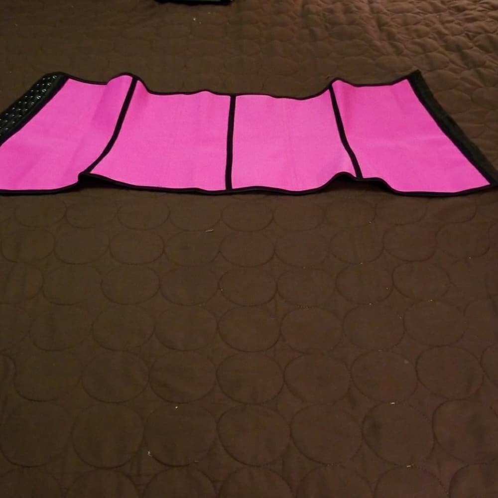 Rose Red Pink Latex Waist Trainer - Thumbnail 3