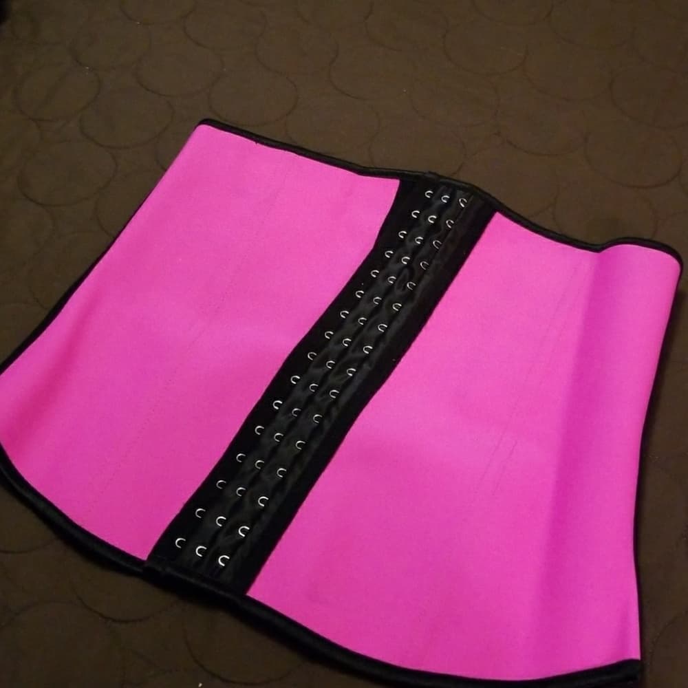 Rose Red Pink Latex Waist Trainer - Thumbnail 2