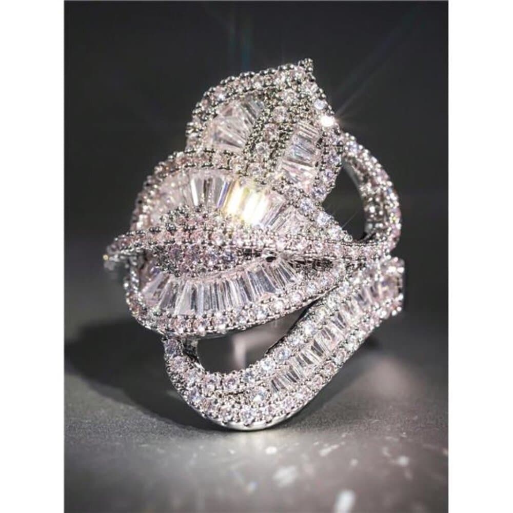 1 PC Classical Cubic Zirconia Ring For Women For Wedding Engagement Anniversary - Thumbnail 16