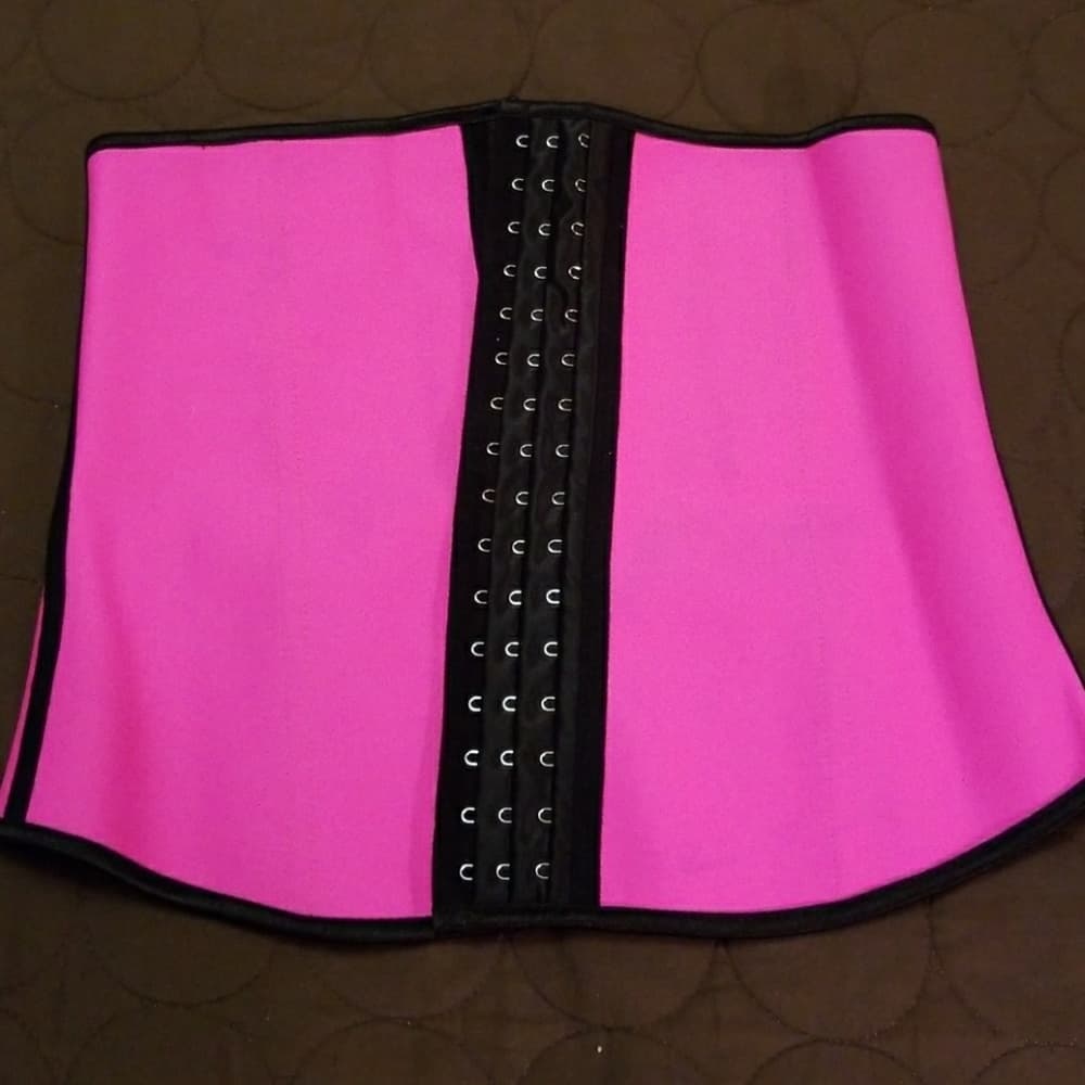 Rose Red Pink Latex Waist Trainer - Thumbnail 5