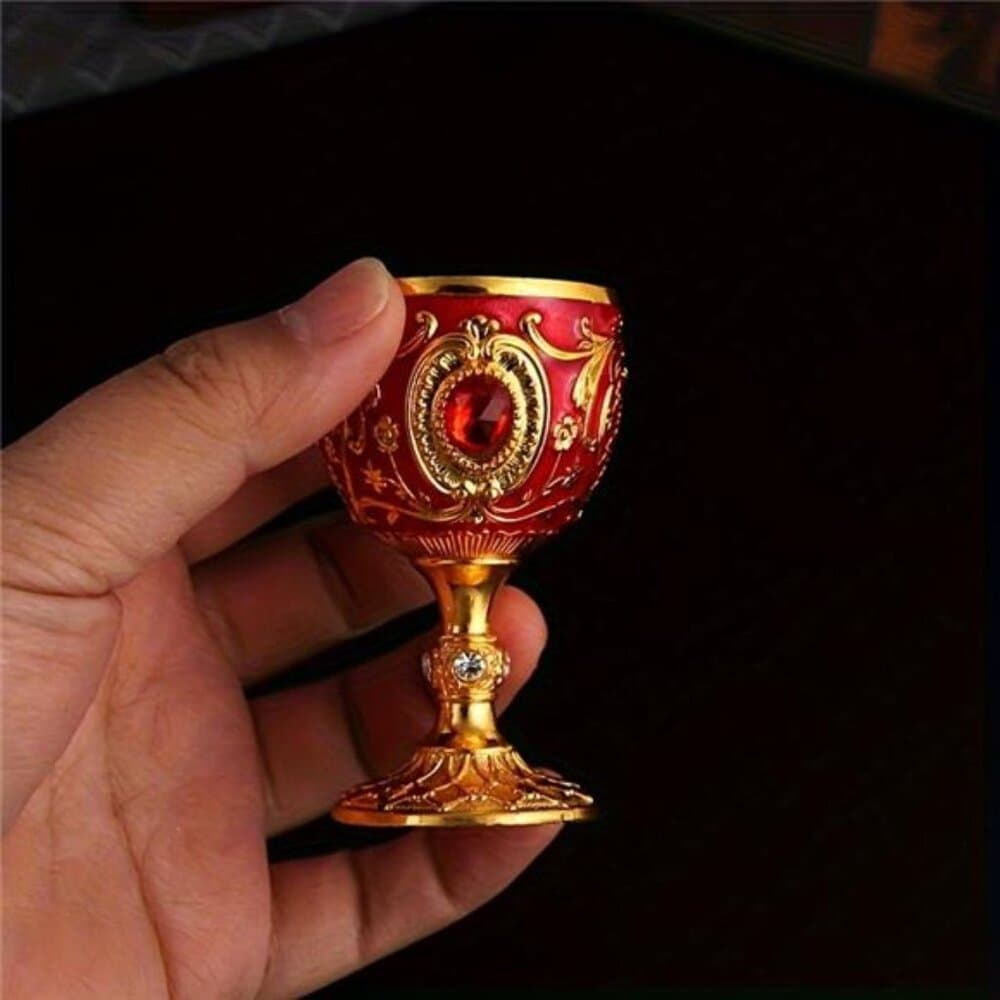 2 Vintage Chalice Cups Inspired by Medieval Design, Great for Cold Beverages - Thumbnail 5