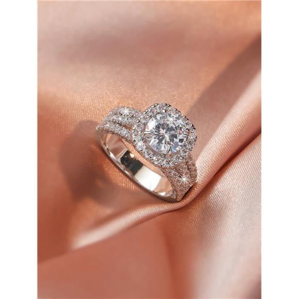 Cubic Zirconia Decor Ring