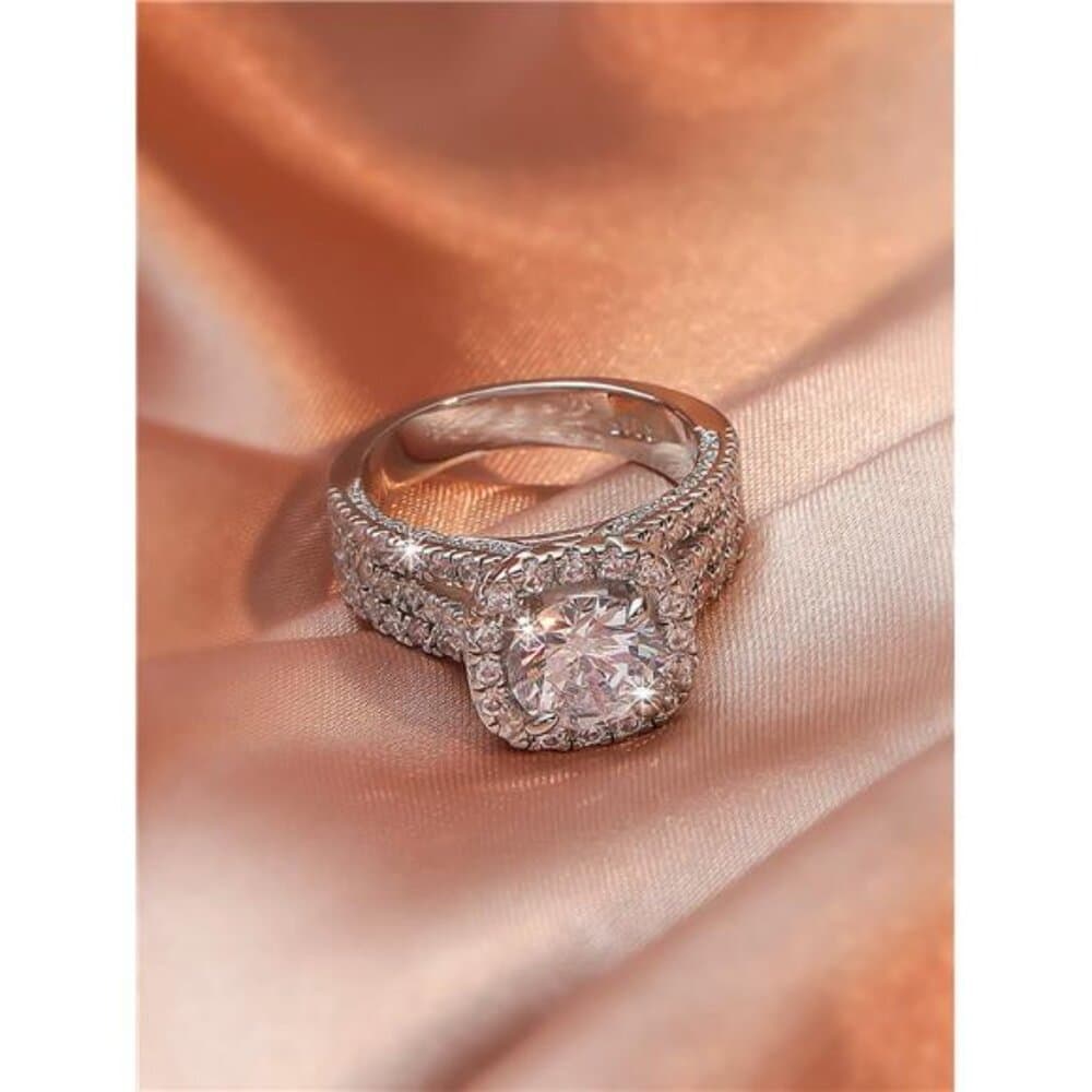 Cubic Zirconia Decor Ring - Thumbnail 2