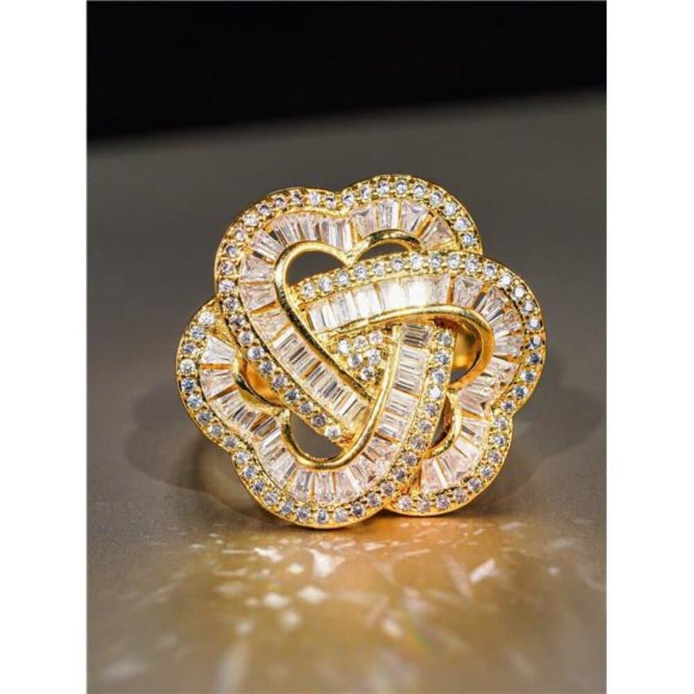 1 PC Classical Cubic Zirconia Ring For Women For Wedding Engagement Anniversary - Thumbnail 14