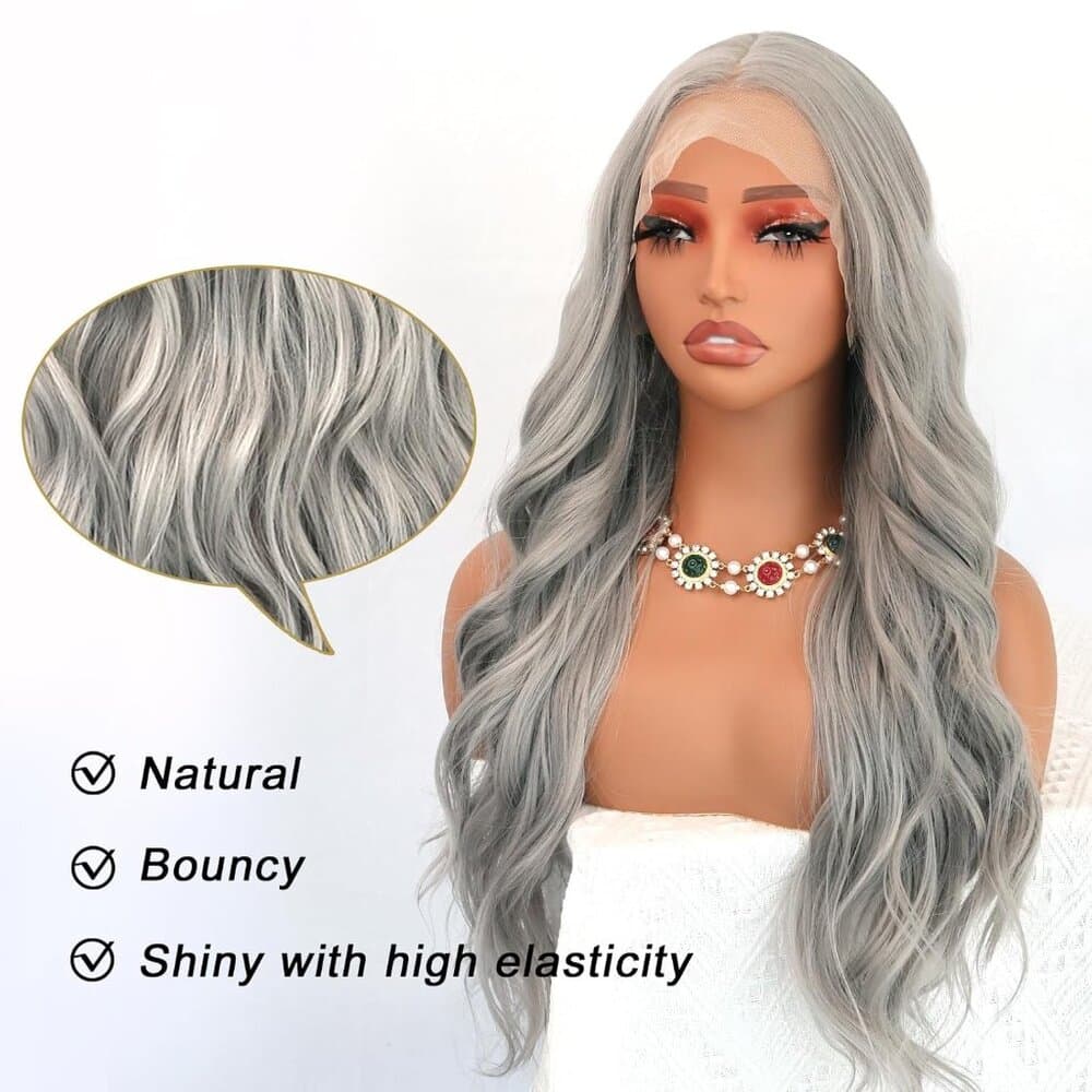 Gray Beauty Lace Front Wig - Thumbnail 2