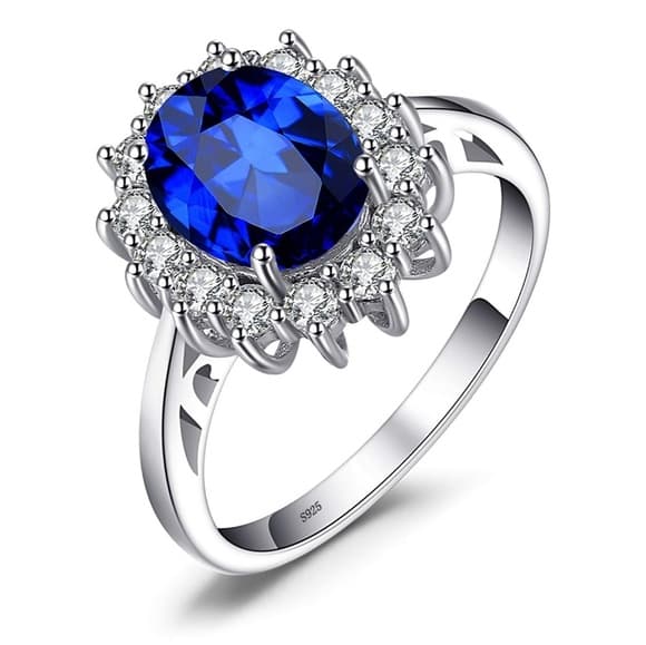 Halo Solitare 925 Sterling Silver Ring 4-12 - Thumbnail 7