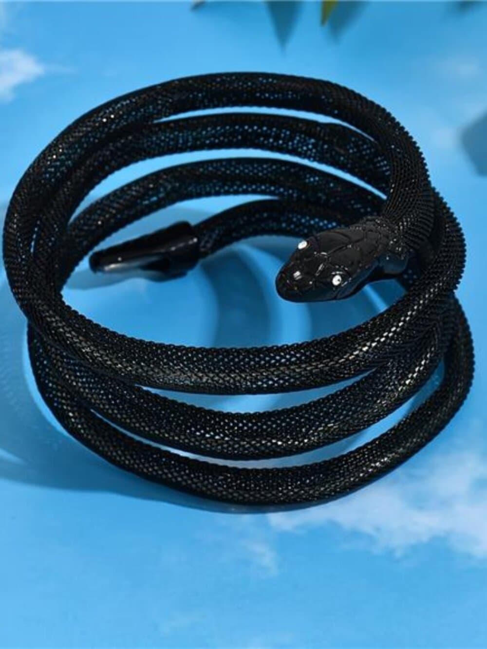 Women's Bold Retro Punk Style Black Snake Arm Chain Bracelet - - Thumbnail 5