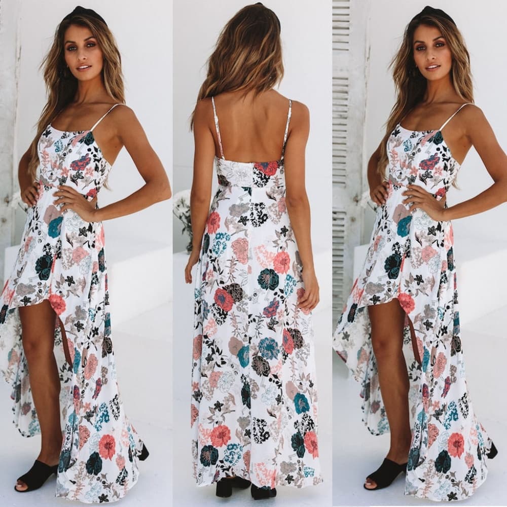 Flower Beauty Long Boho Beauty Dess - Thumbnail 2