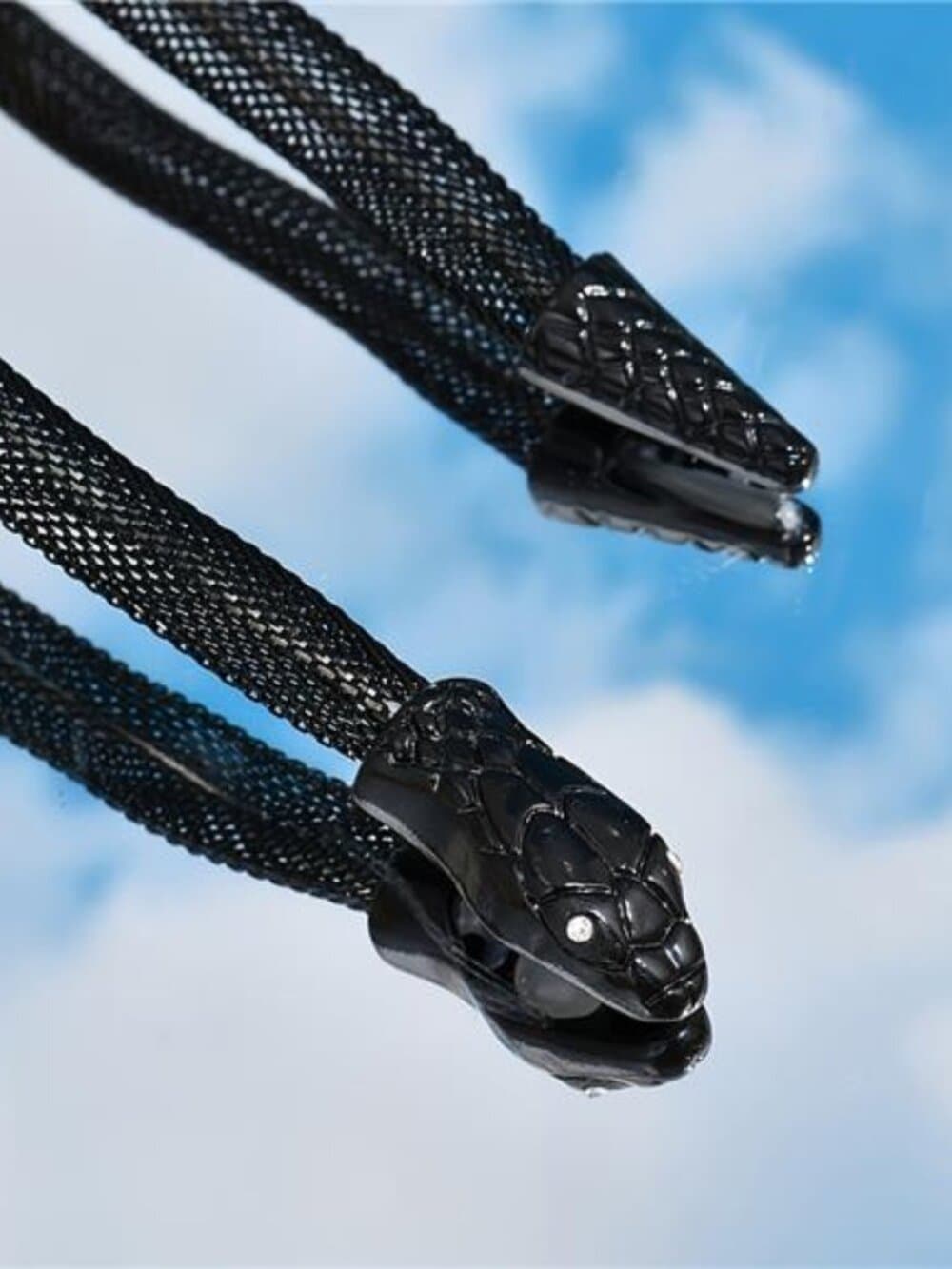 Women's Bold Retro Punk Style Black Snake Arm Chain Bracelet - - Thumbnail 3
