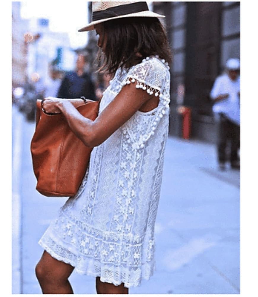 Beautiful Lace Sleeveless Cocktail Beach Mini Dres - Thumbnail 3