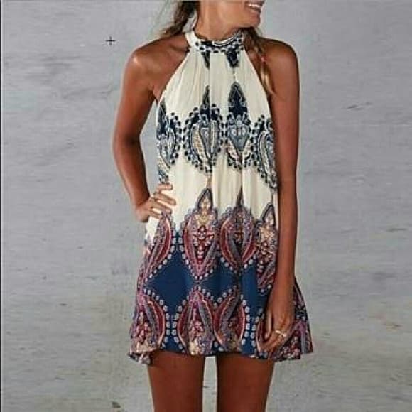 Beautiful Print Dress - Thumbnail 3