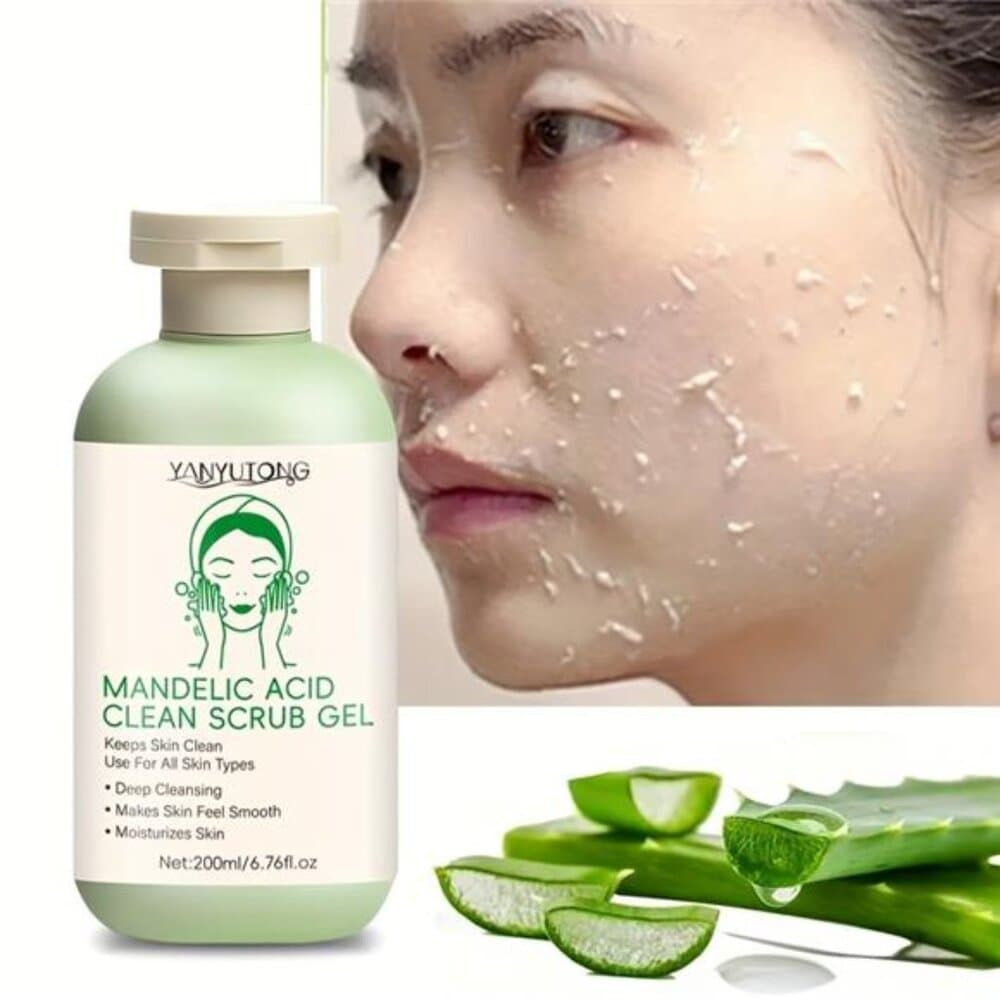 200ml Deep Cleansing Exfoliating Gel, With Mandelic Acid - Aloe Vera And Rose - Thumbnail 6