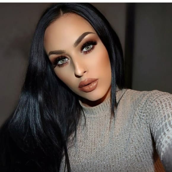 Black Straight Beauty LaceFront Wig Wig 22-24inche - Thumbnail 2