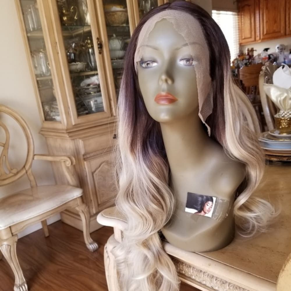 Ombre Blonde Lace Front Wig - Thumbnail 7