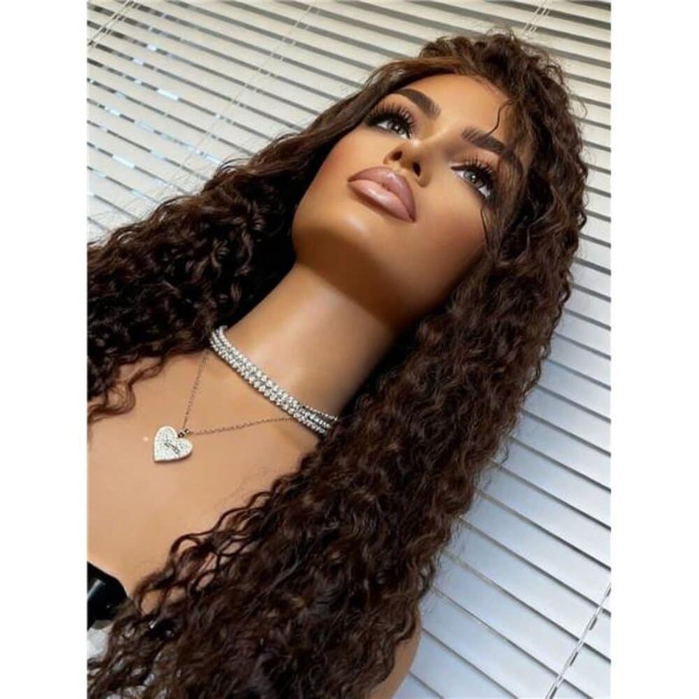 13x4 HD Deep Wave Lace Front Wigs Human Hair Pre Plucked Bleached Knots - Thumbnail 5