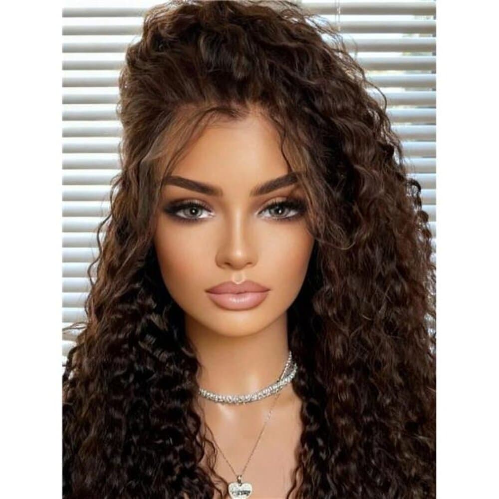 13x4 HD Deep Wave Lace Front Wigs Human Hair Pre Plucked Bleached Knots - Thumbnail 6
